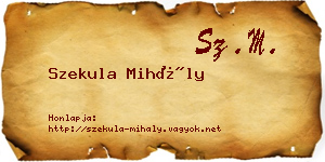 Szekula Mihály névjegykártya